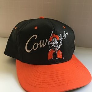 Vintage OSU COWBOYS PISTOL PETE SnapBack Hat NEW